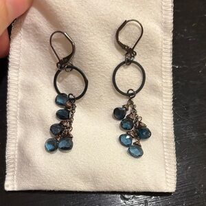 Elegant Blue Dangle Earrings
